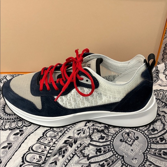 Dior Blue and Gray B25 Runner Sneakers - Picture 10 of 11
